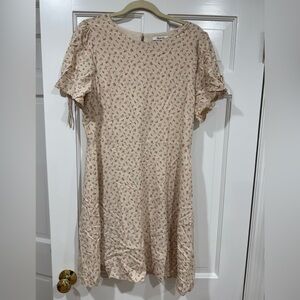 Madewell Cream Floral Mini Dress